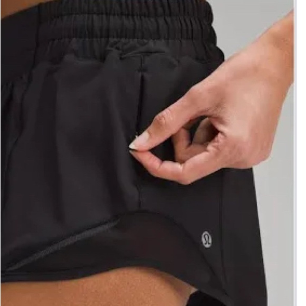 Black Lululemon hotty hots 2in!